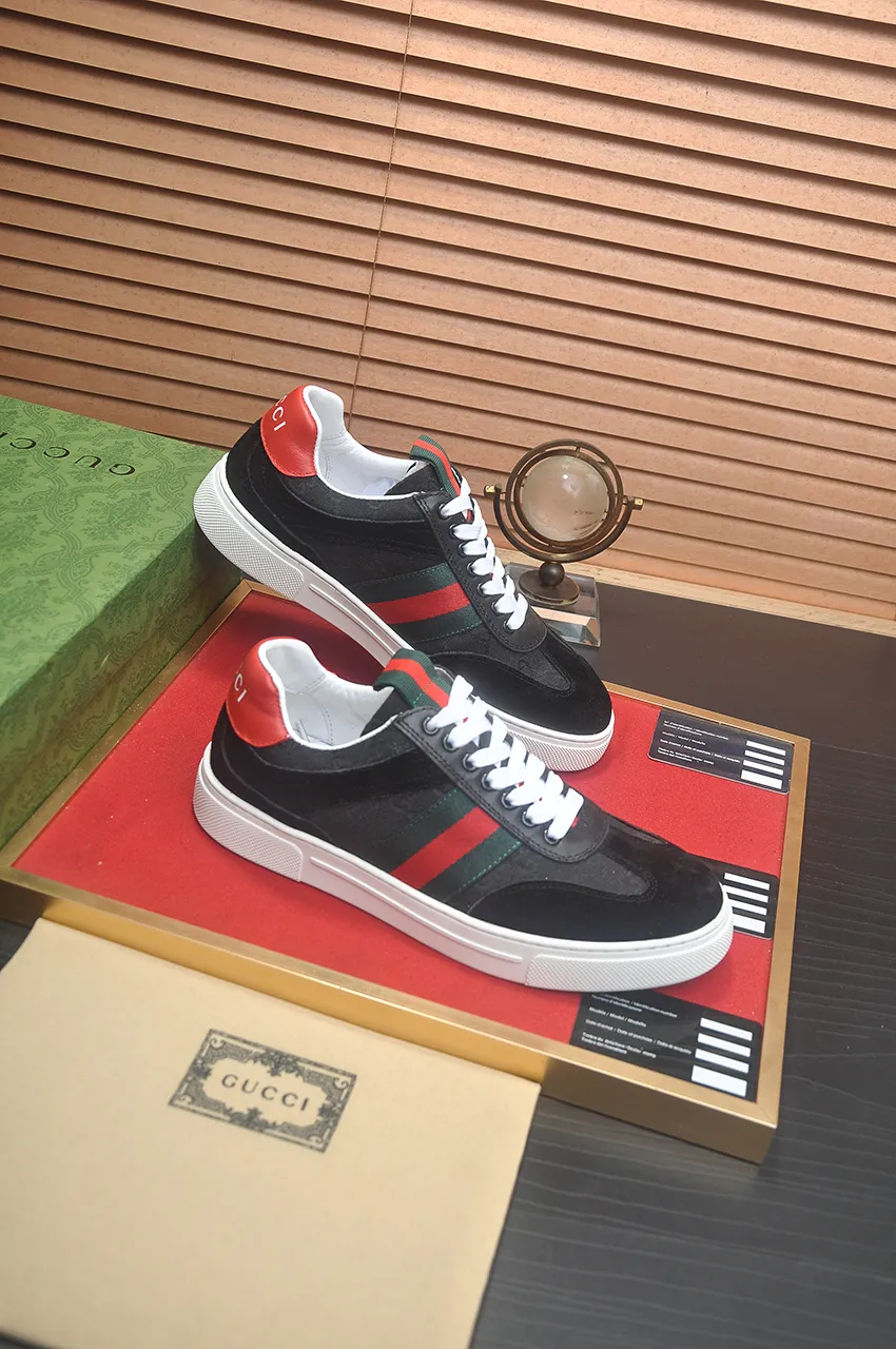 Men's men's shoes💰440💶[GUCCI] official website 1:1 men's sports shoes are now on the market. They are made of original fabric + water-dyed sheepskin lining, plus the official website original 1:1 comfortable outsole. Fashionable and versatile, super comfortable and breathable. Standard shoe size 38/45 (custom-made size 45 is non-refundable)
